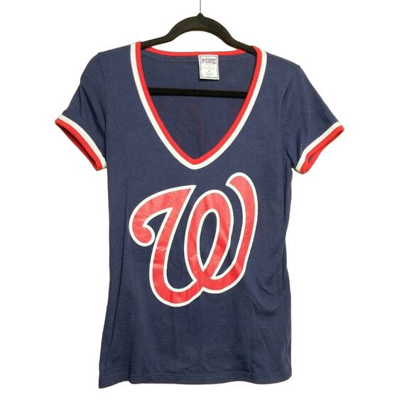 PINK Washington Nationals Tee - Size M - GUC - Picture 1 of 7